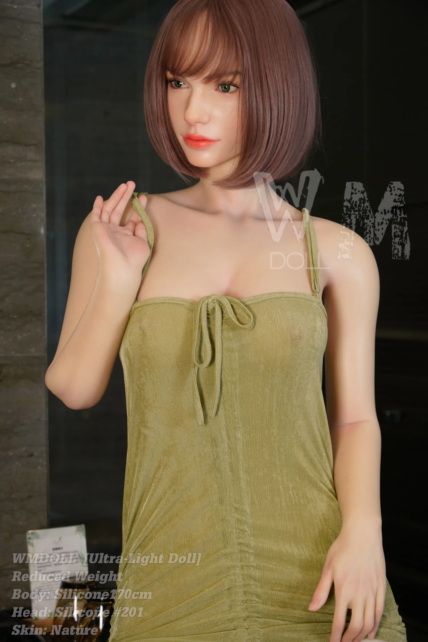 170cm (5ft7) D-Cup Ultra-Light Silicone， Lifelike doll Silicone Sex Doll Head #201- In US Stock